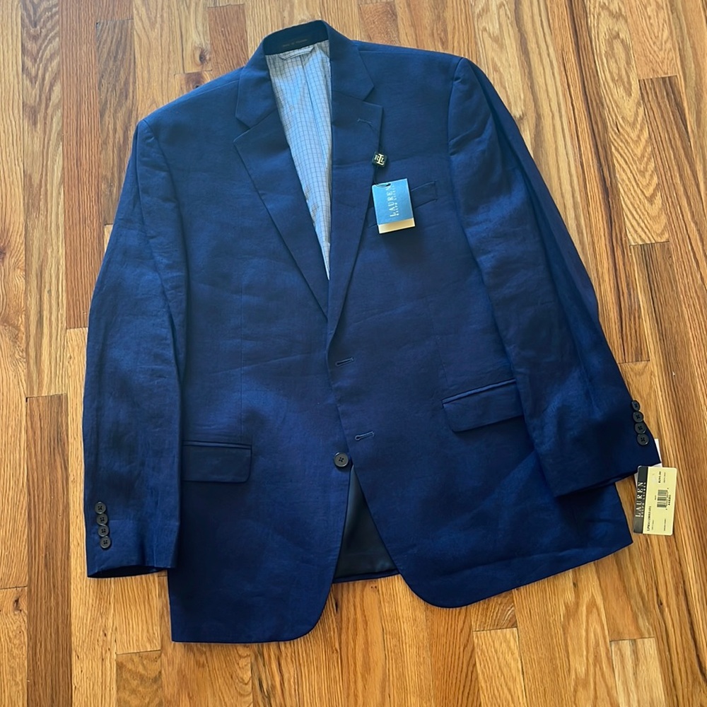 Navy Blue Polo Ralph Lauren Sports Coat Sz 44R